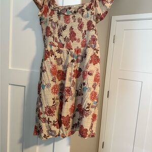 Floral Print Off-Shoulder Dress